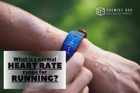 What is a normal heart rate range for running?